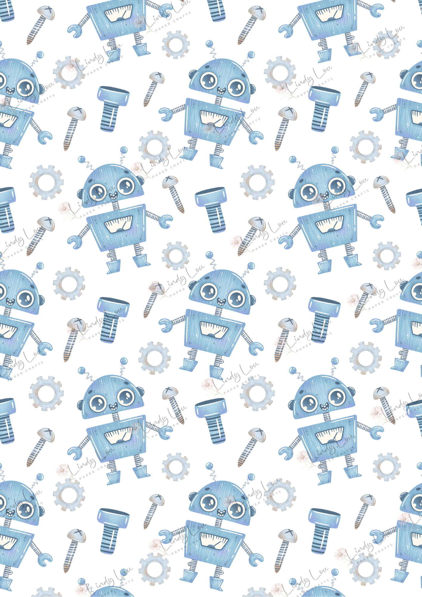 A4 Single Sheet - Robot Squad - Bolt Buddies