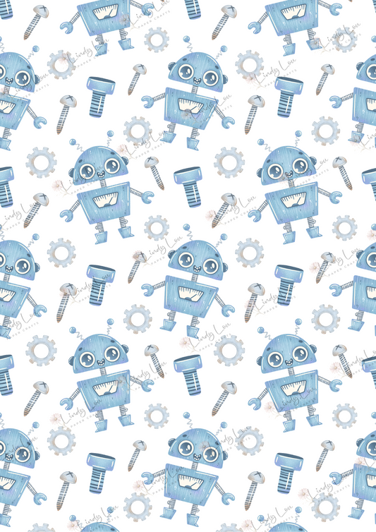 A4 Single Sheet - Robot Squad - Bolt Buddies