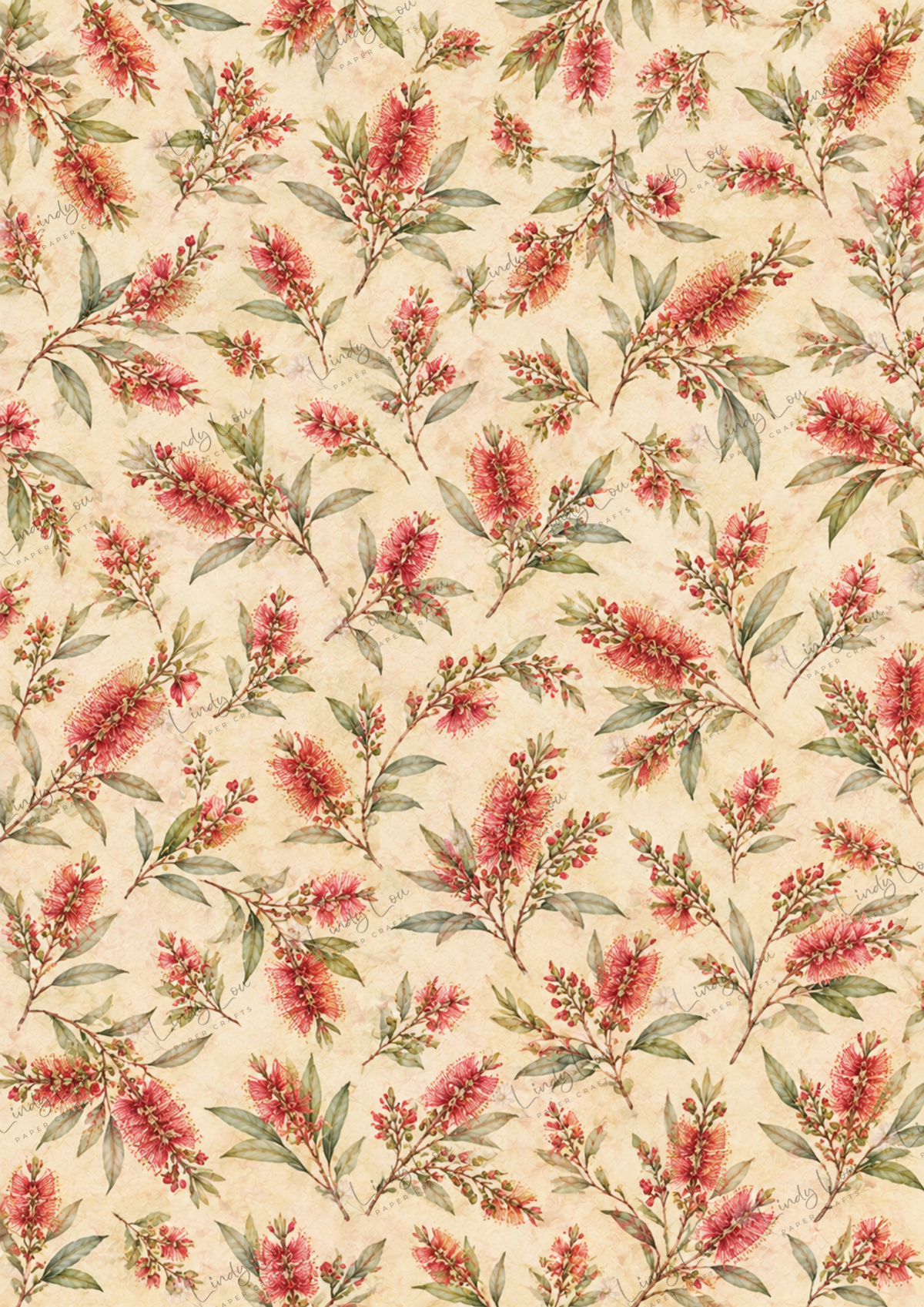 A4 Single Sheet - Native Whispers - Bottlebrush Whispers