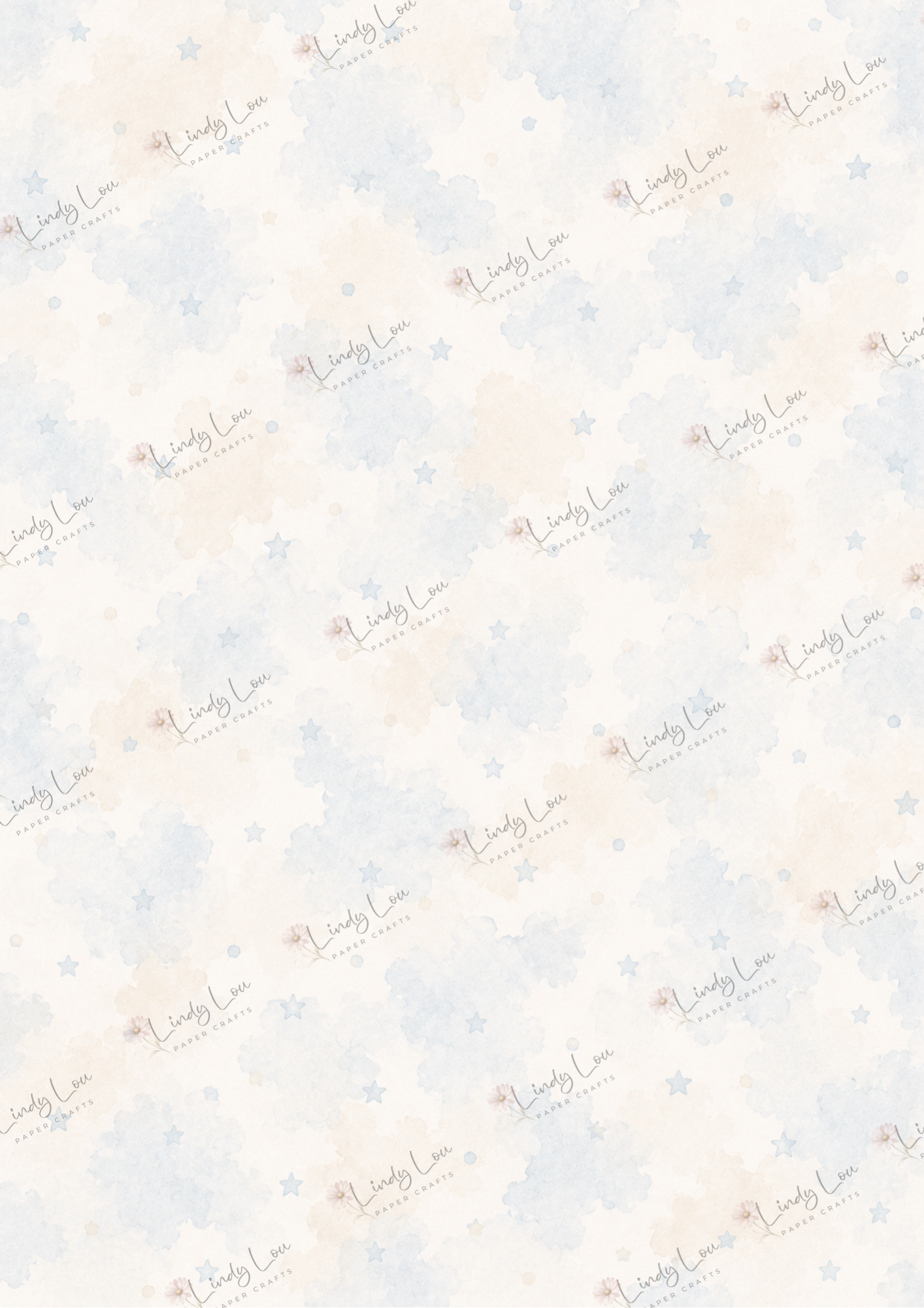 A4 Single Sheet - Baby Boy - Dreamy Hugs