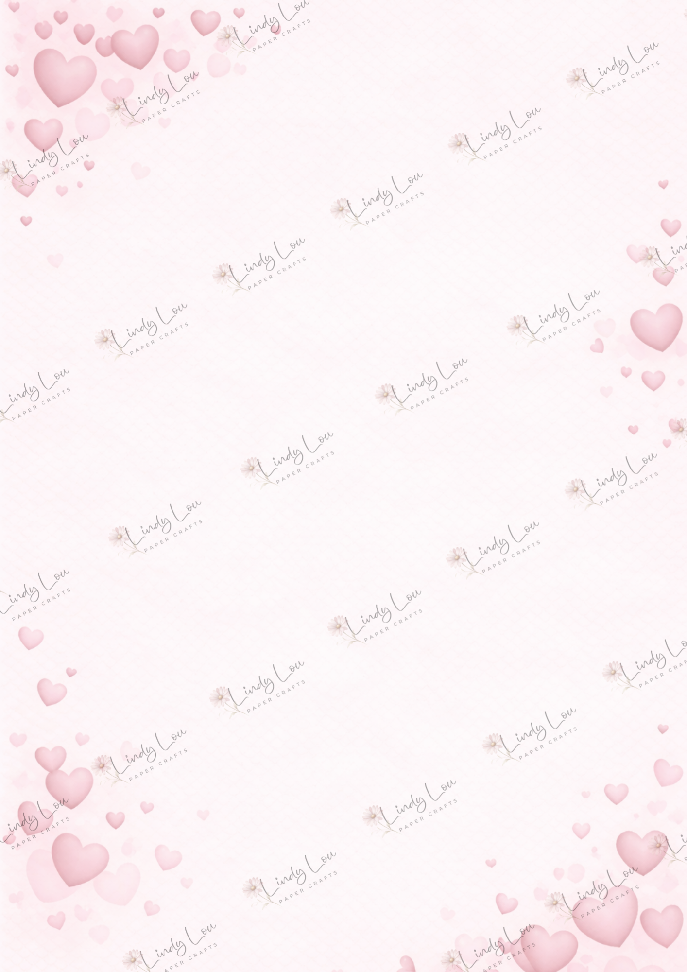 A4 Single Sheet - Mother's Day - Hearts for Mum