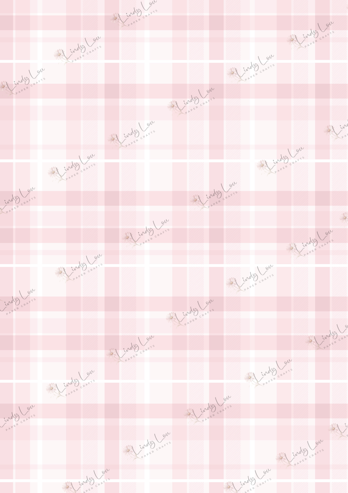 A4 Single Sheet - Softly Spoken - Peach Linen Check