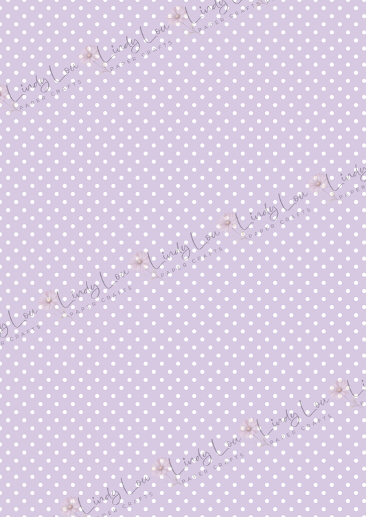 A4 Single Sheet - Princess Ellie - Lavendar Dot