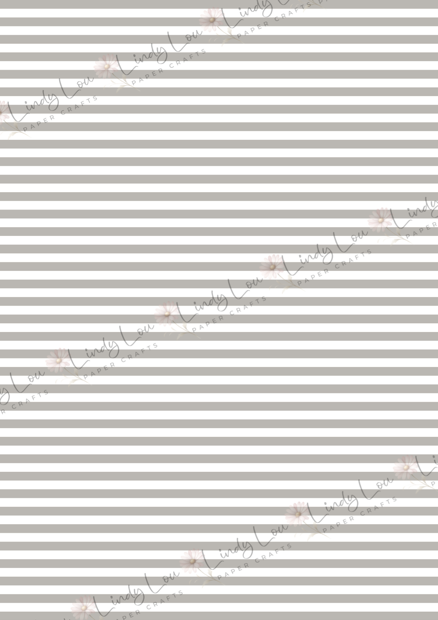 A4 Single Sheet - Paws & Whiskers - Grey Stripe