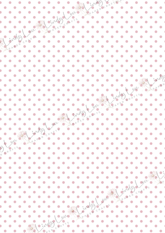 A4 Single Sheet - Daisy Girls - Pink Petal Polka