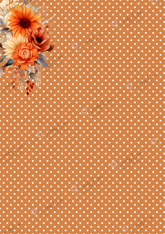 A4 Single Sheet - Amber Afternoon - Autumn Confetti