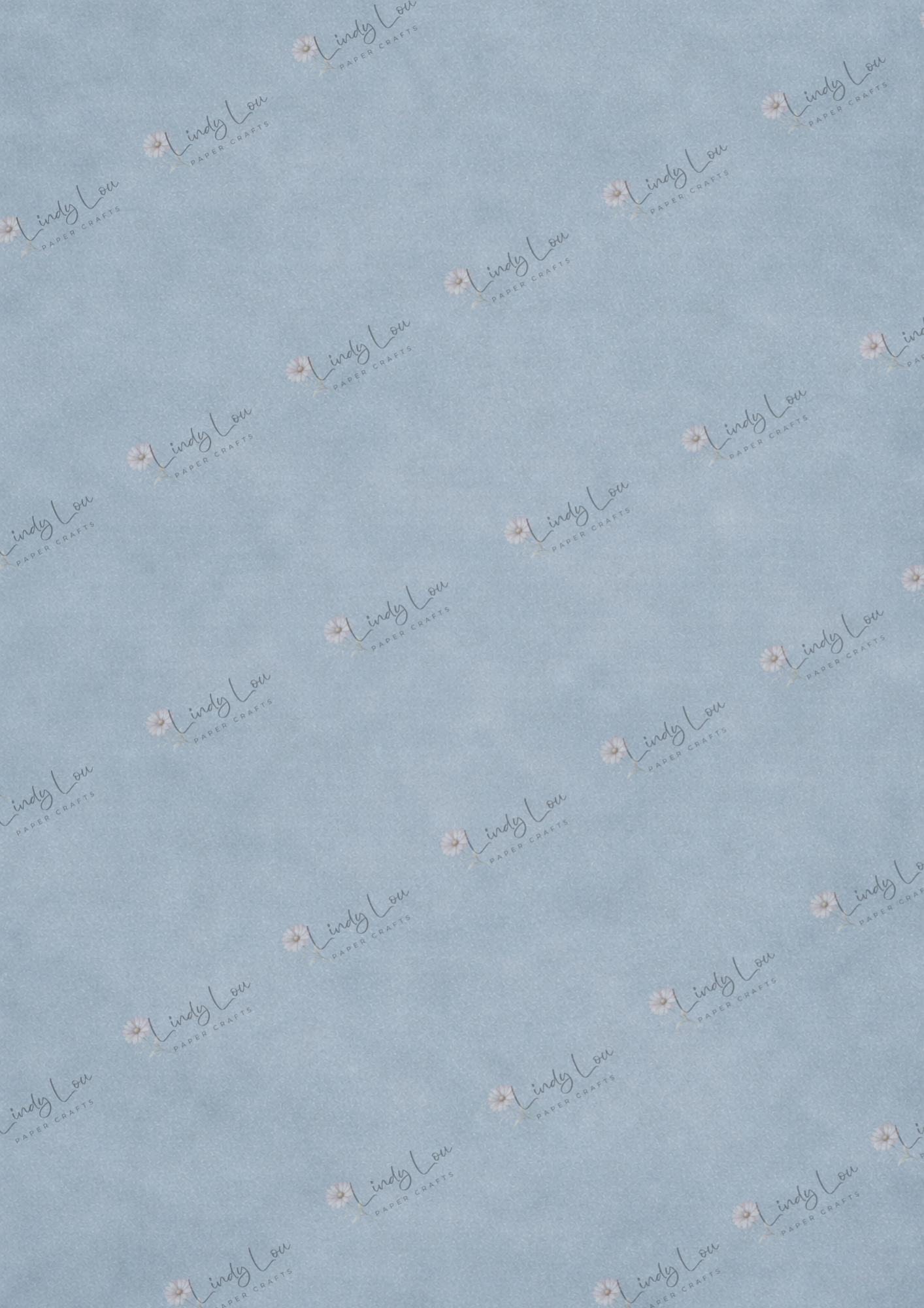 A4 Single Sheet - Burgundy & Blue- Blue Wash