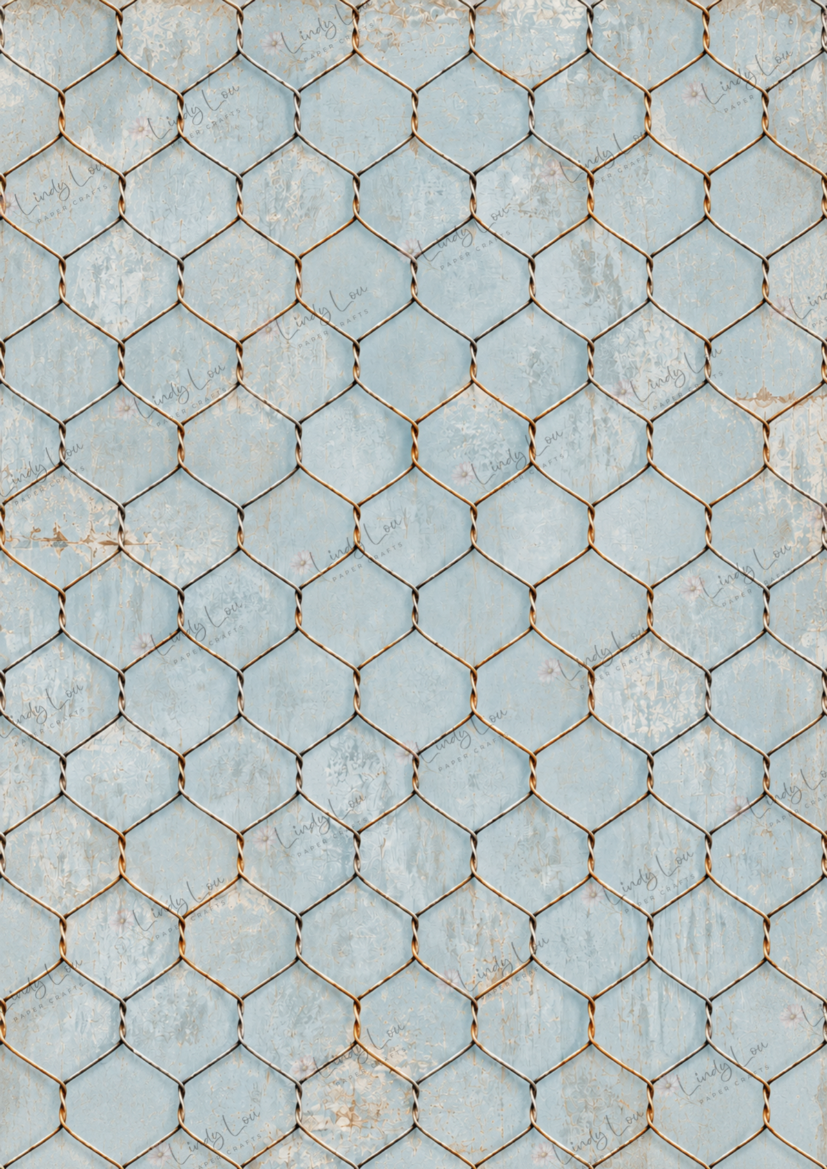 A4 Single Sheet - Country Cluckers - Farmhouse Chicken Wire