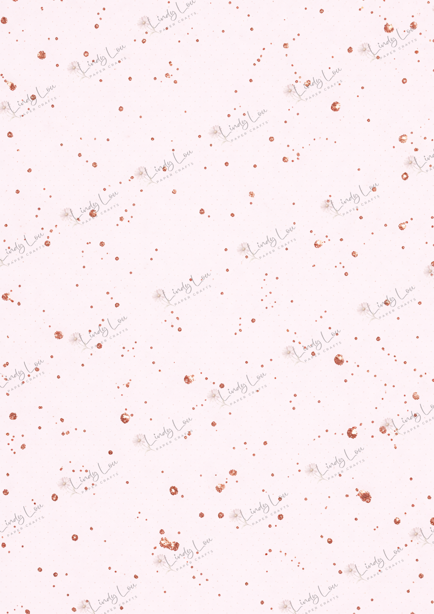 A4 Single Sheet - Mother's Day - Rose Gold Sprinkles