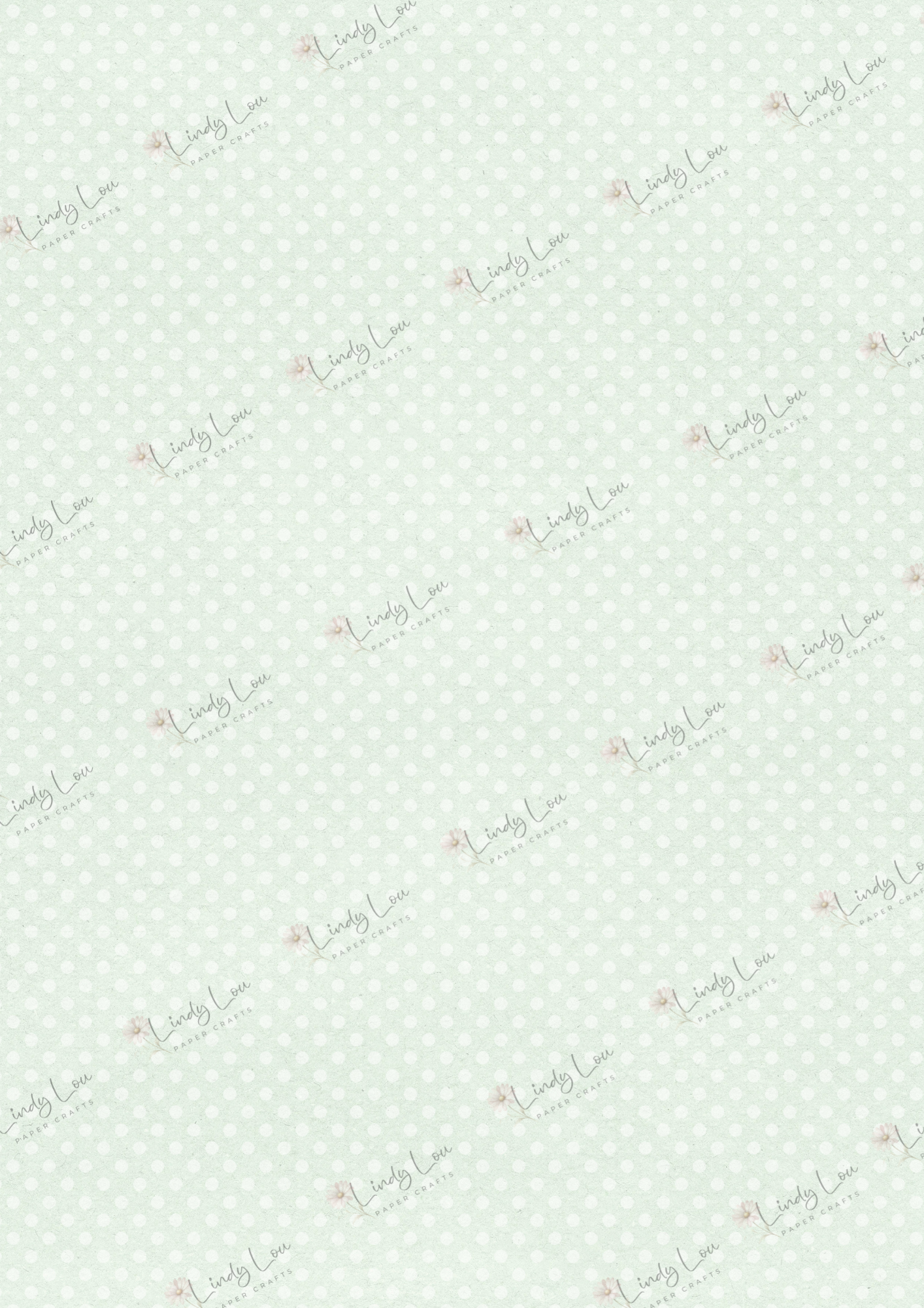 A4 Single Sheet - Daisy Whispers - Whispering Mint