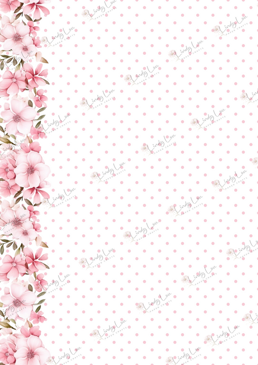 A4 Single Sheet - Sweet Baby Girl - Petal Parade