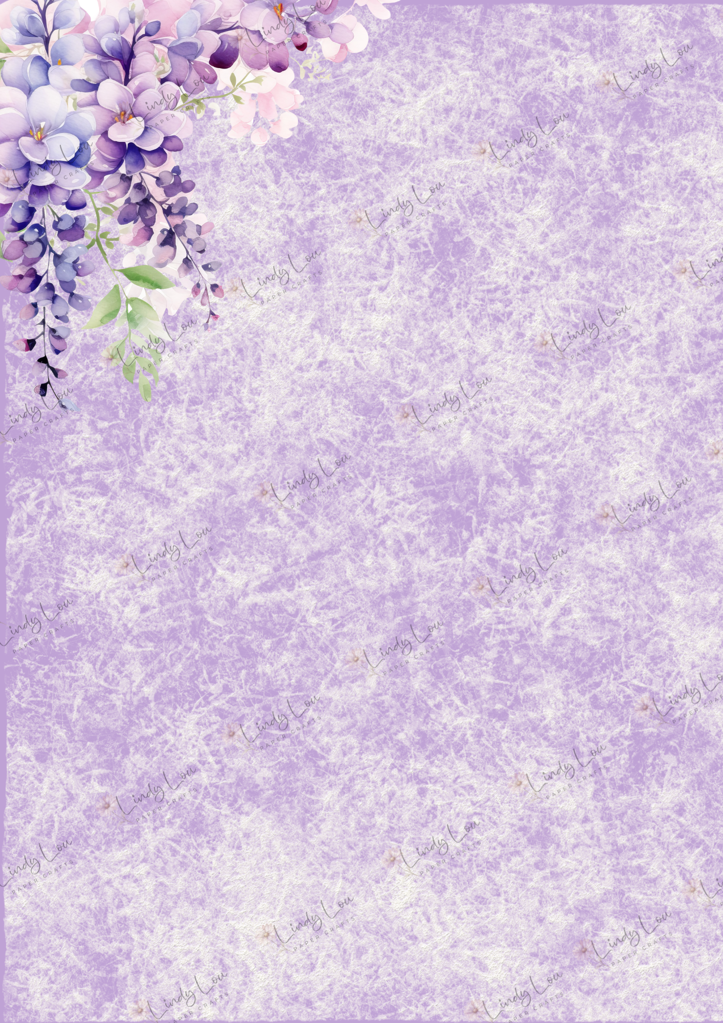 A4 Single Sheet - Wisteria Walk - Twilight Corner