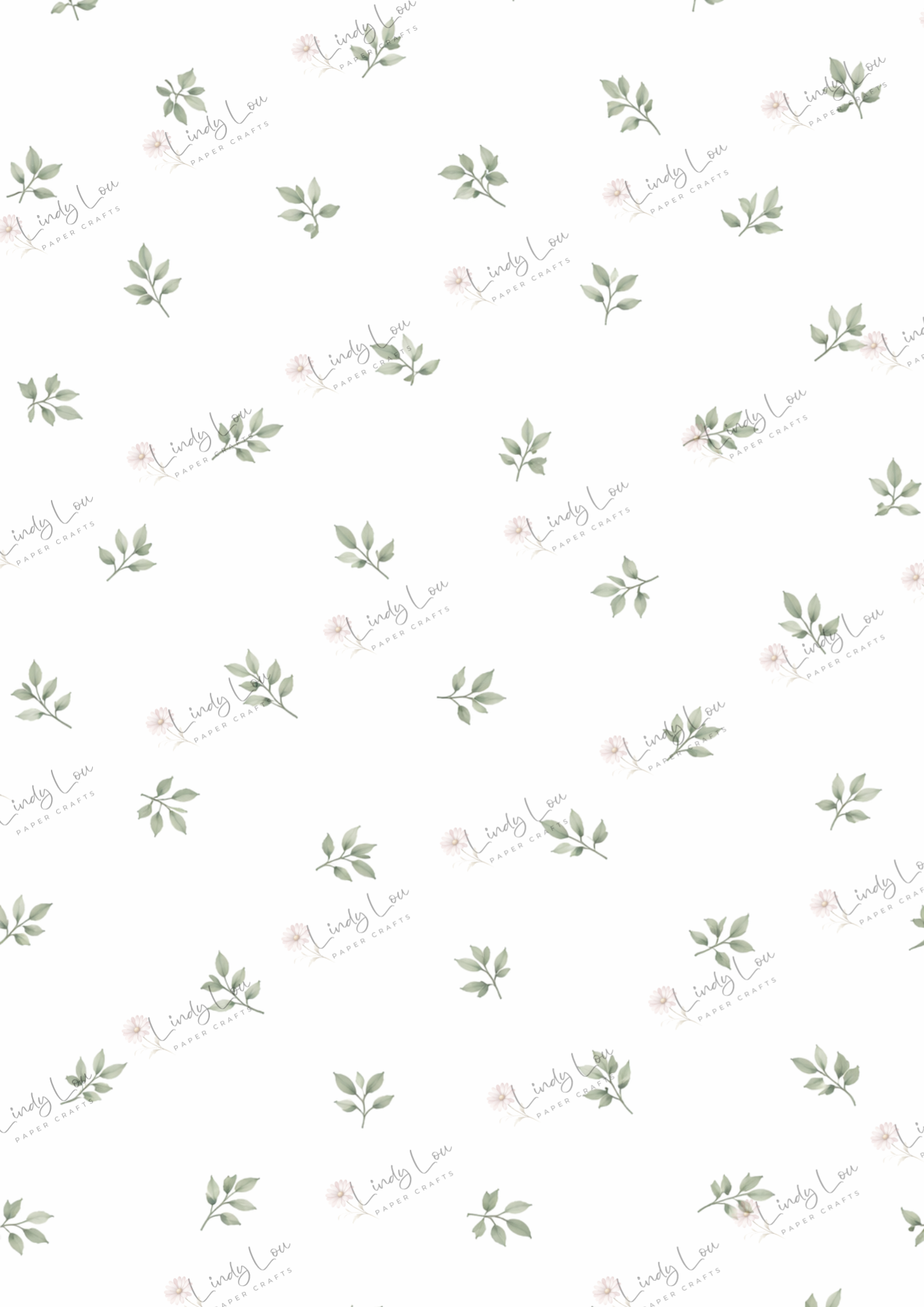 A4 Single Sheet - Buttercream Blooms - Buttercream Sprigs