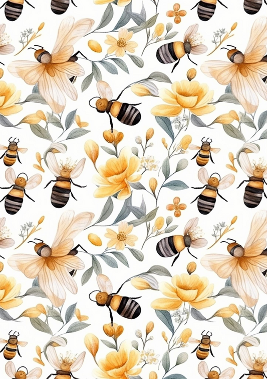 A4 Single Sheet - Little Bee - Golden Flight