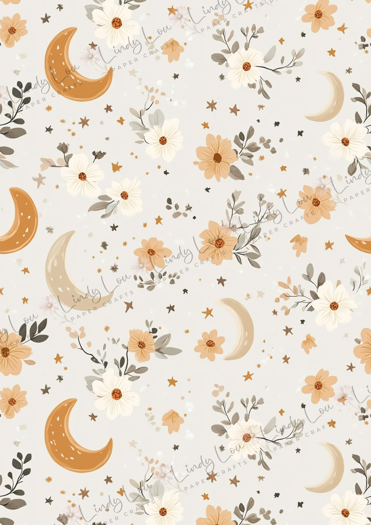 A4 Single Sheet - Boho Baby - Starlit Blossoms