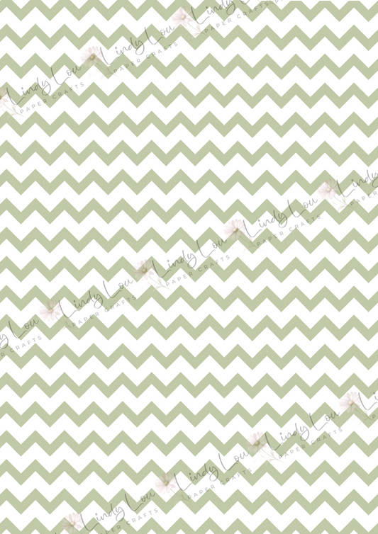 A4 Single Sheet - Dino Saurus - Dino Trail Zigzag