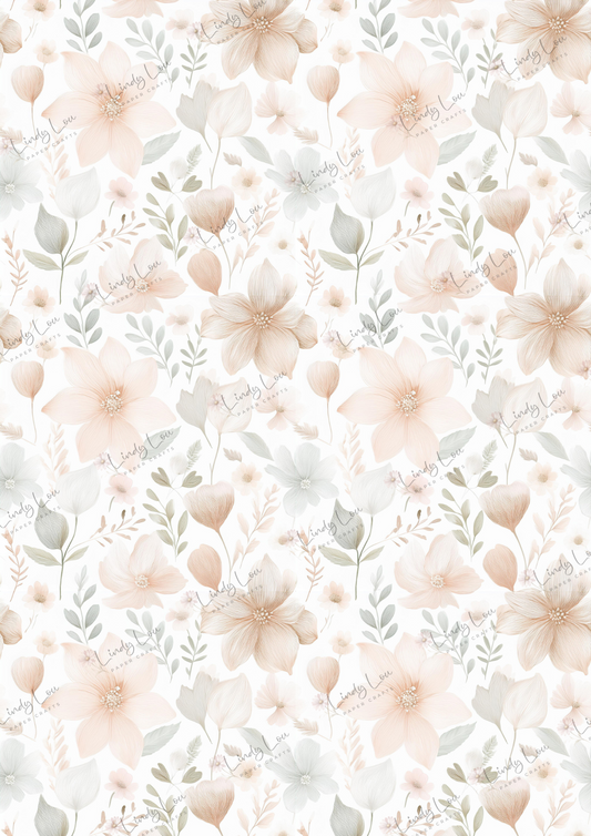 A4 Single Sheet - Tiny Dancer - Floral Bloom