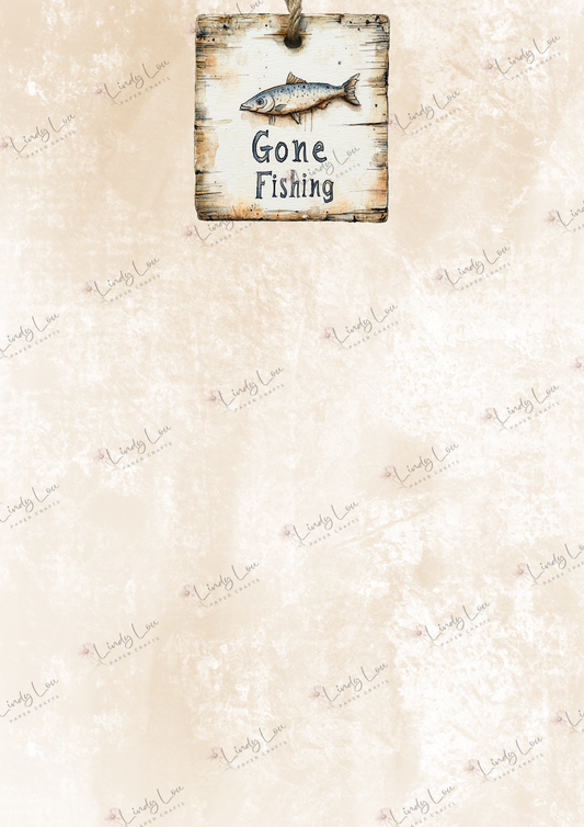 A4 Single Sheet - Gone Fishing - Gone Fishing