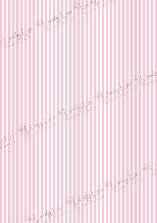 A4 Single Sheet - Cute Little Cowgirl - Pink Stripe