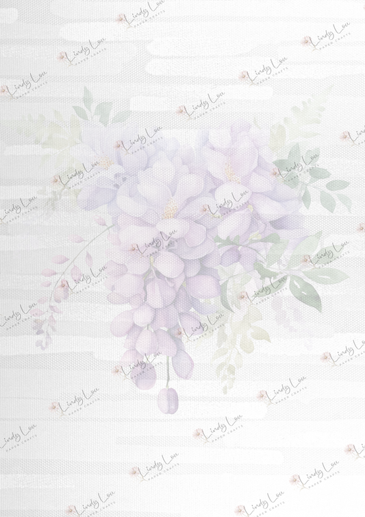 A4 Single Sheet - Wisteria Walk - Soft Serenity