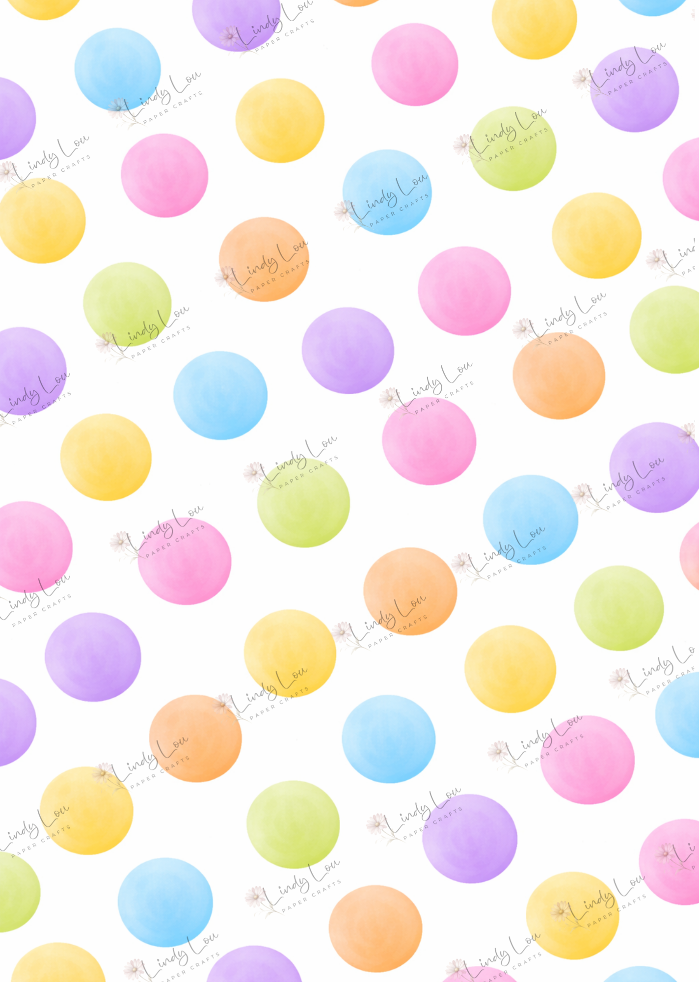 A4 Single Sheet - Birthday Giggles - Candy Pastels