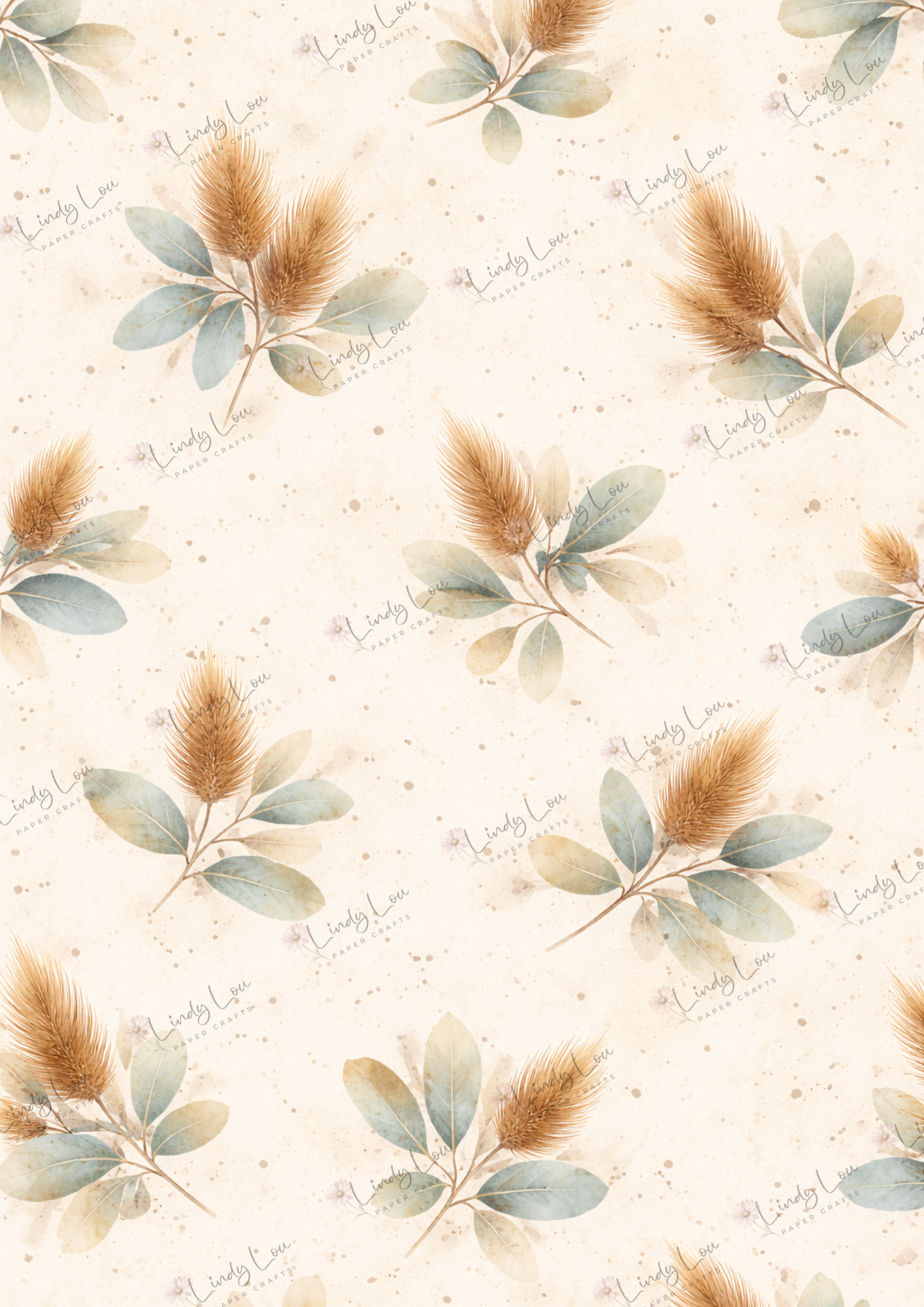 A4 Single Sheet - Bluebirds of Happiness - Golden Wattle