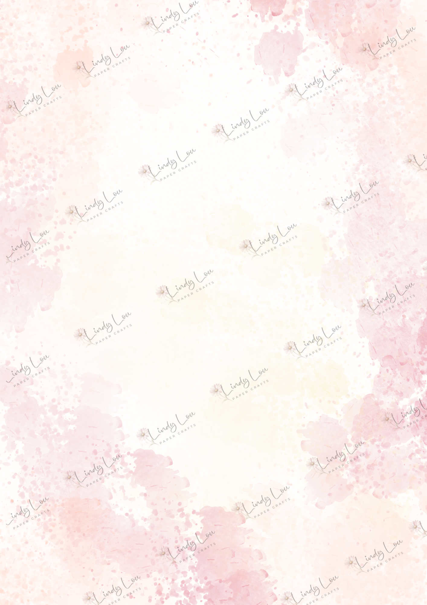 A4 Single Sheet - Tiptoe Through The Tulips - Peach Blush