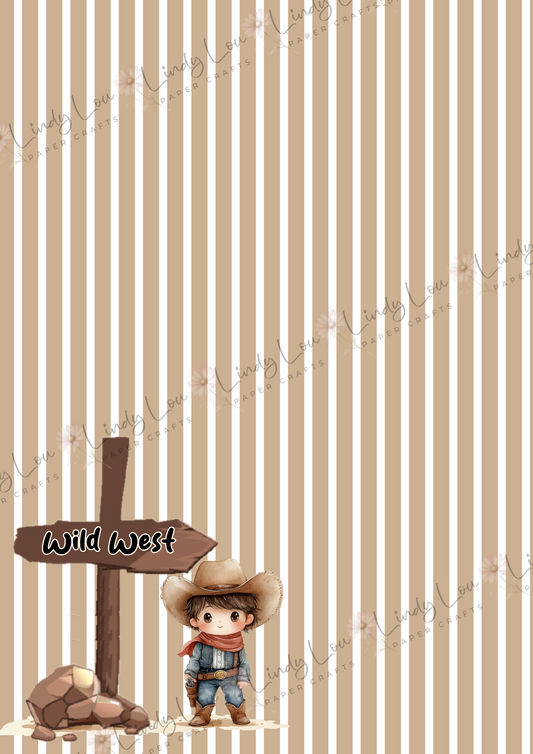 A4 Single Sheet - Giddy up Cowboy - Wild West Welcome