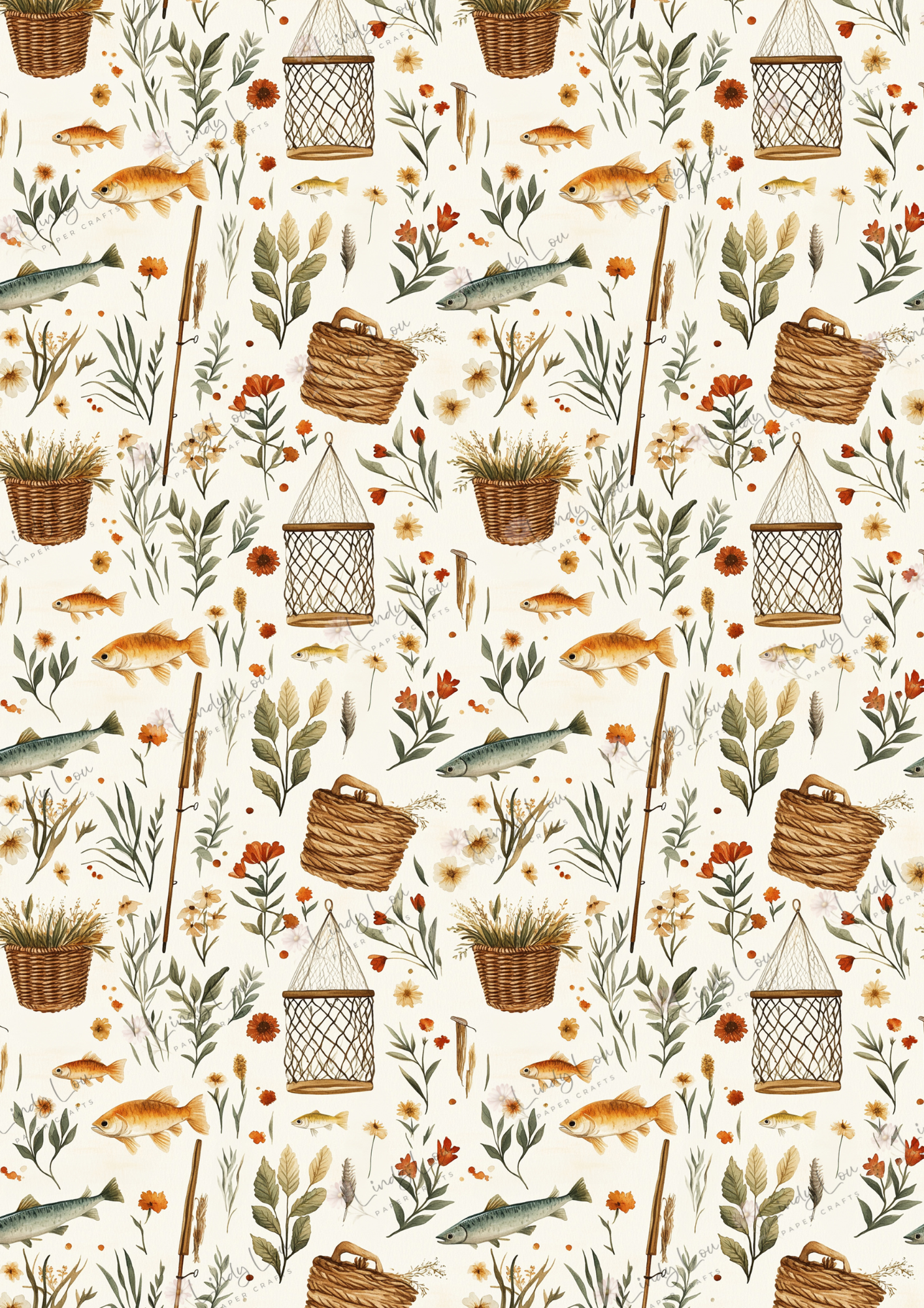 A4 Single Sheet - Gone Fishing - The Tackle Basket