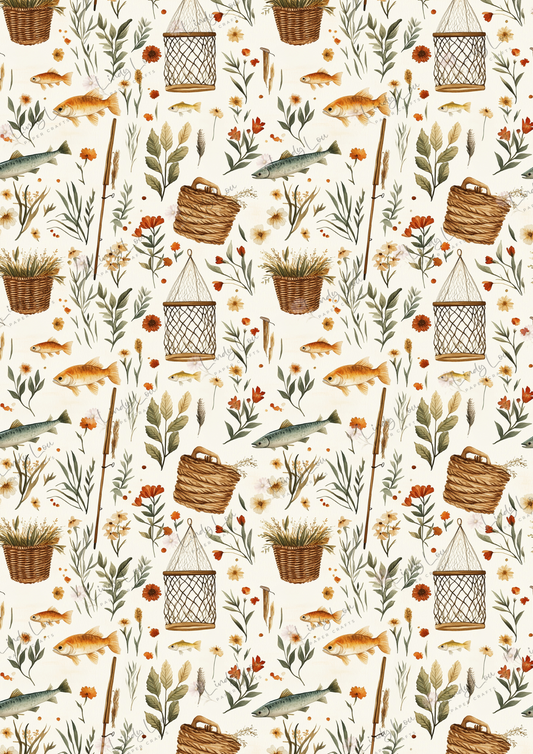 A4 Single Sheet - Gone Fishing - The Tackle Basket