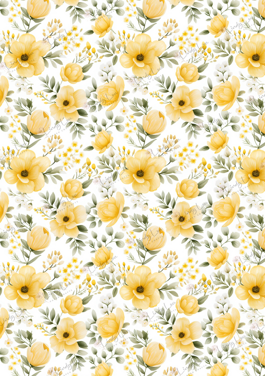 A4 Single Sheet - Ballerina Blossoms - Buttercup Ballet