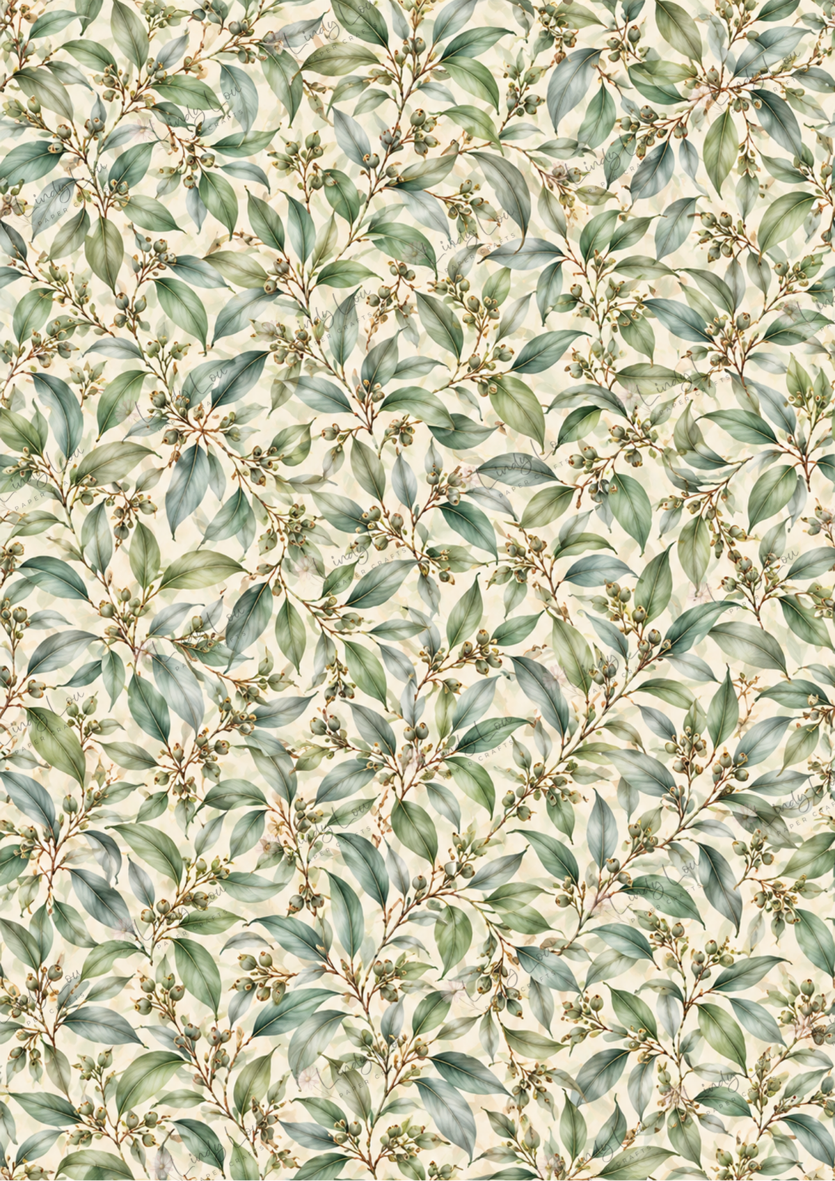 A4 Single Sheet - Native Whispers - Eucalyptus Grove