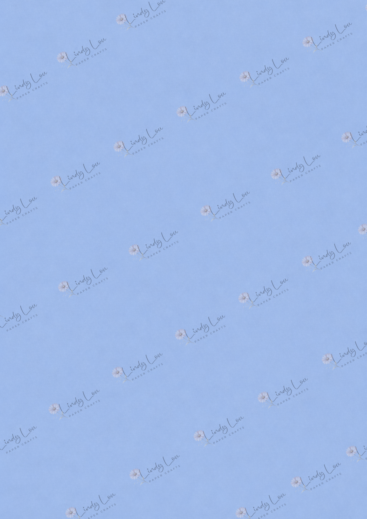 A4 Single Sheet - Burgundy & Blue- Powder Blue Mist