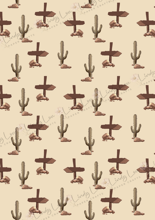 A4 Single Sheet - Giddy up Cowboy - Cactus Trail