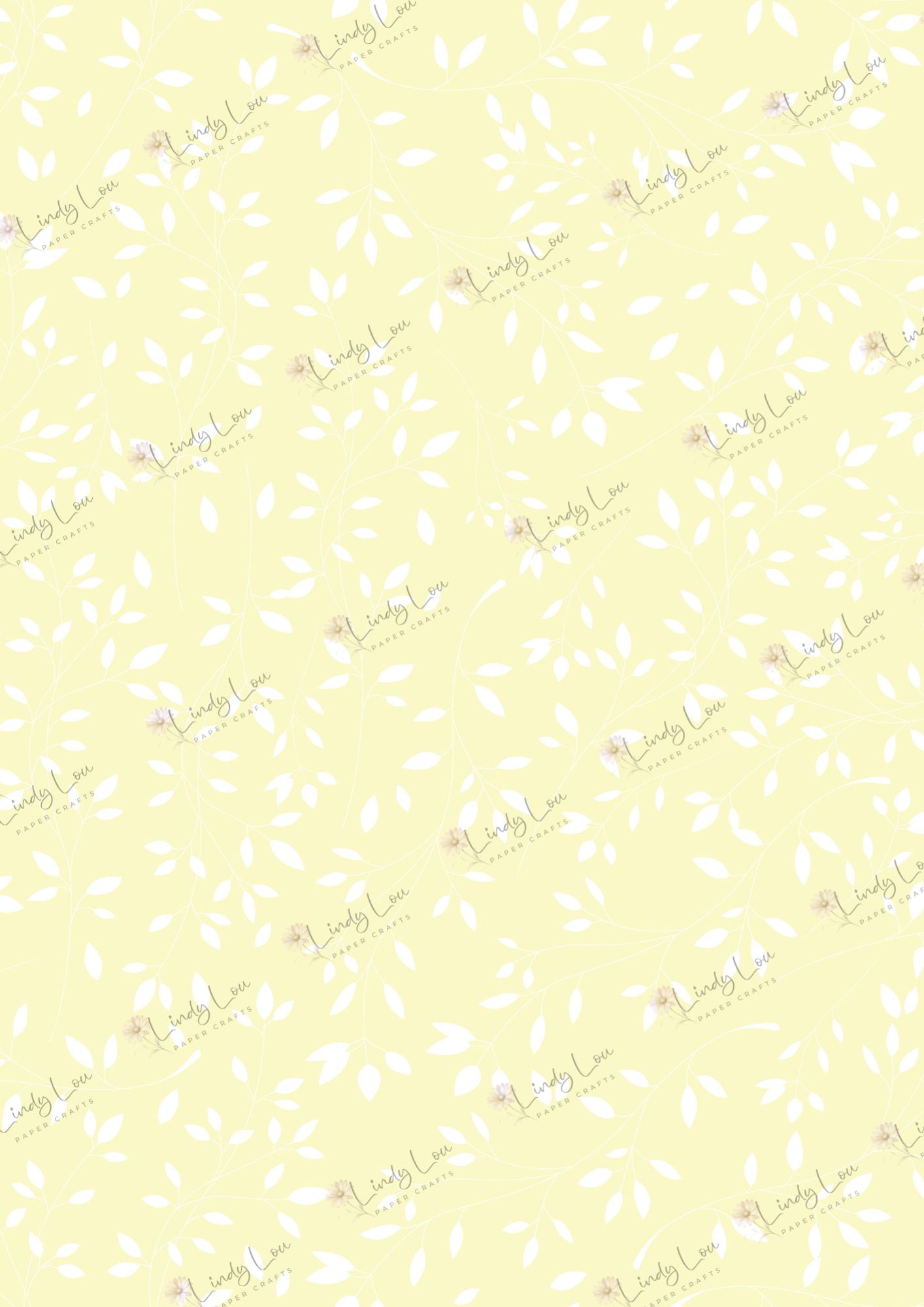 A4 Single Sheet - Daisy Whispers - Whispered Leaves