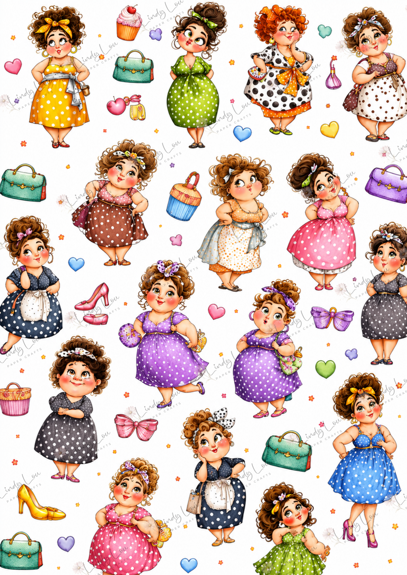 A4 Single Sheet - Devine Divas - Lovely Ladies