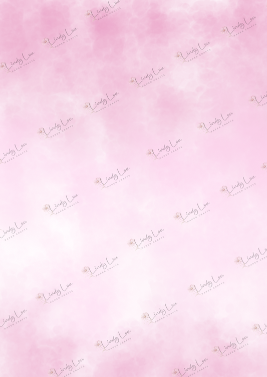 A4 Single Sheet - Pink Christmas - Candyfloss Clouds