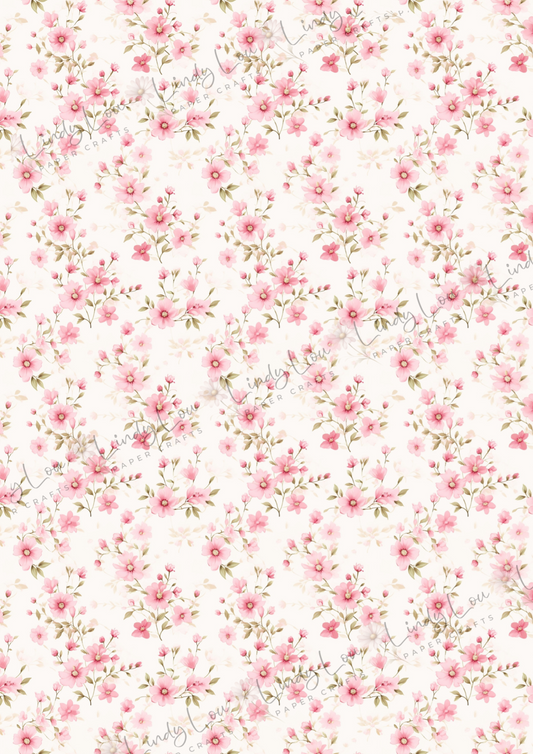 A4 Single Sheet - Cute Little Cowgirl - Prairie Blossoms