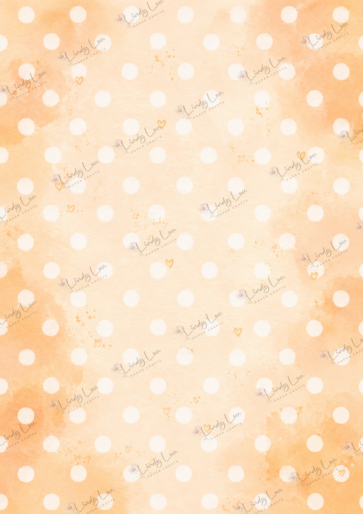A4 Single Sheet - Butterfly Kisses & Quirky Wishes - Sunset Dots
