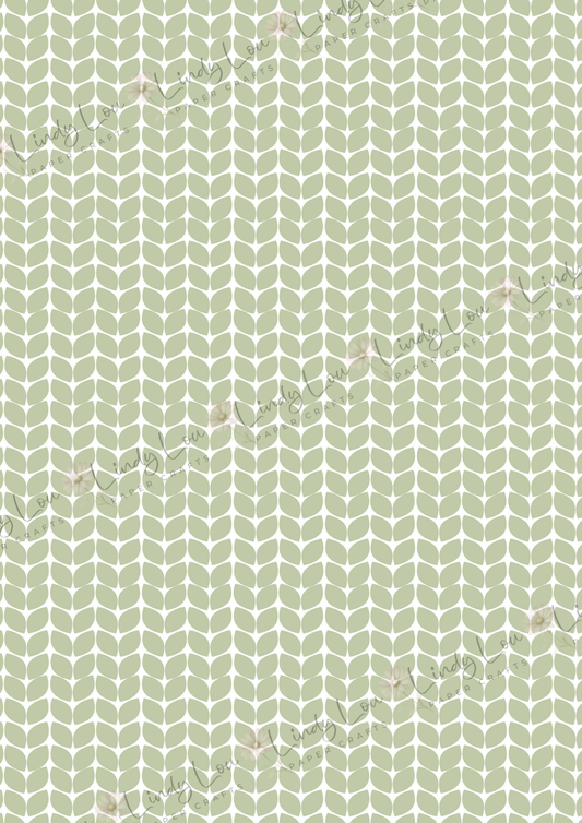 A4 Single Sheet - Dino Saurus - Olive Leaves