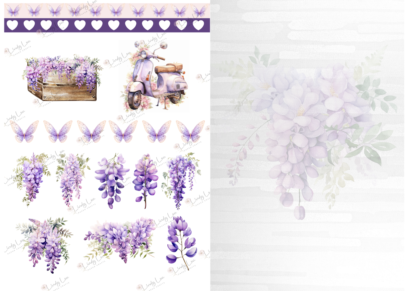 A4 Paper Collection - Wisteria Walk