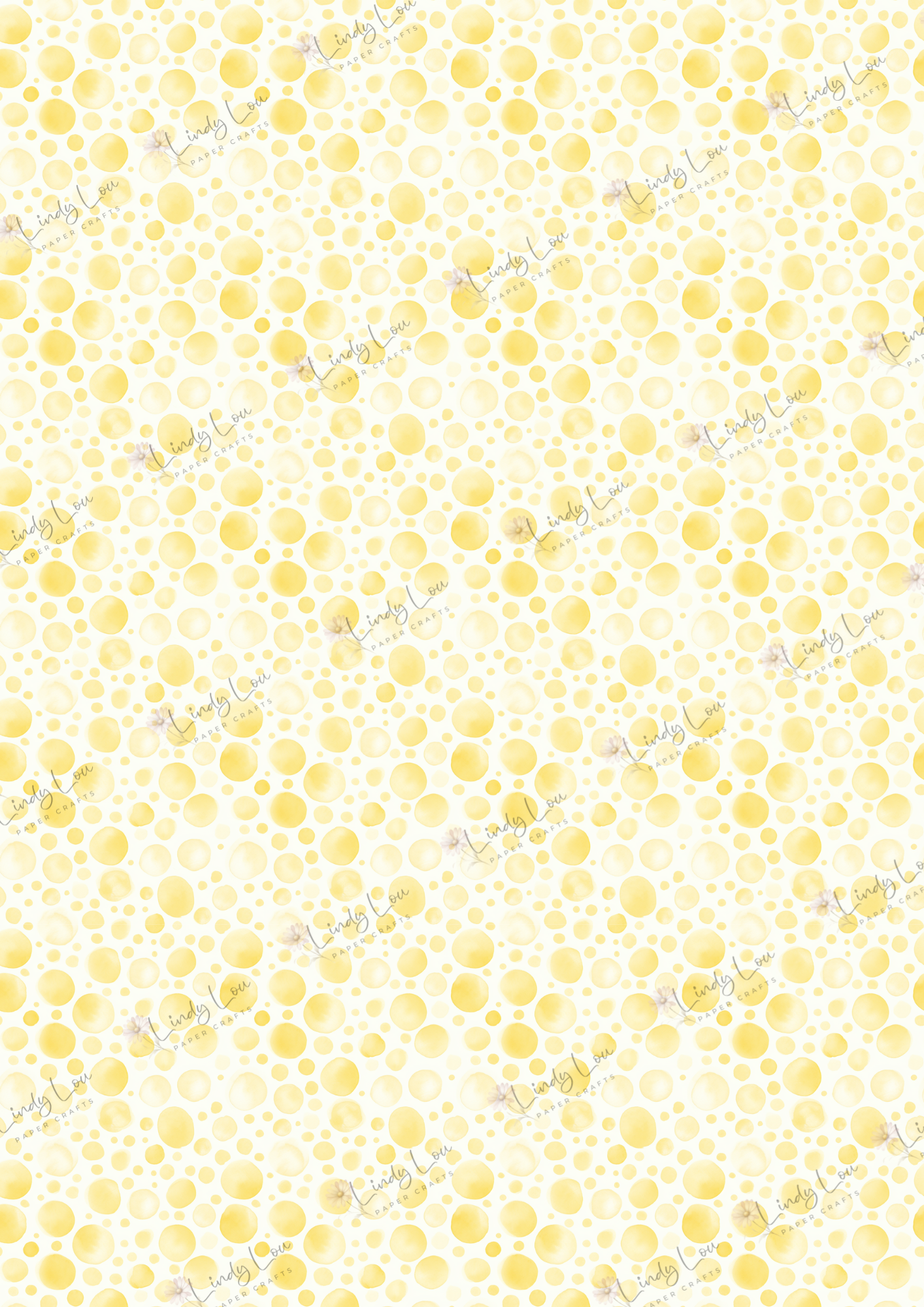 A4 Single Sheet - Buttercream Blooms - Buttercream Bubbles