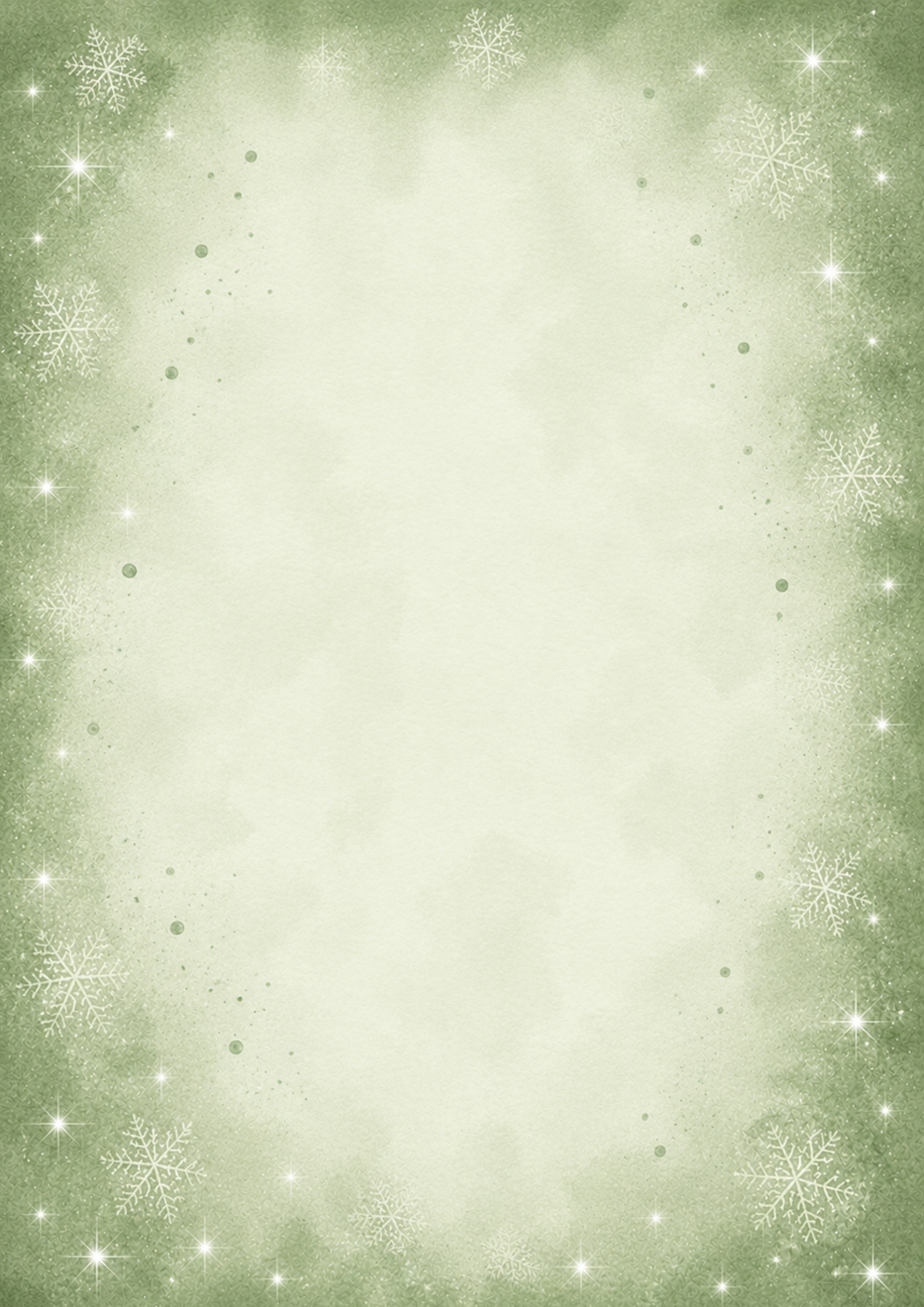 A4 Single Sheet - Aussie Christmas - Christmas Tinsel Green