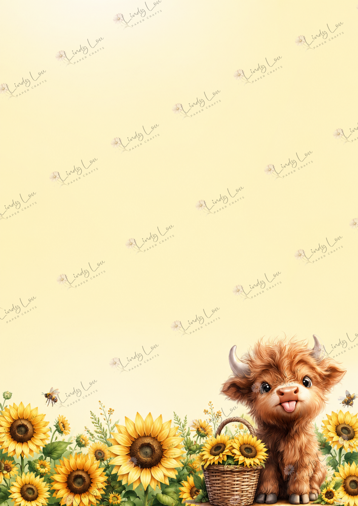 A4 Single Sheet - Sunshine & Moo - Little Miss Sunshine