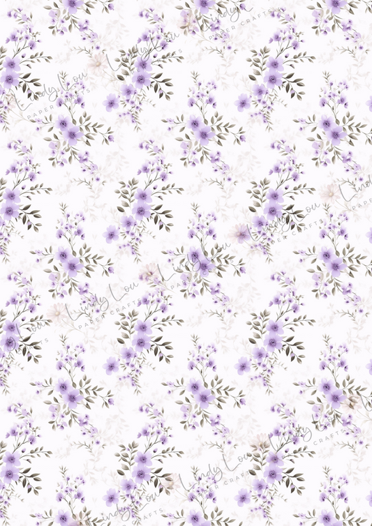 A4 Single Sheet - Princess Ellie - Lavener Florals