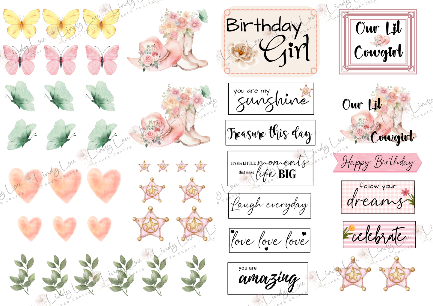 A4 Paper Collection - Cute Little Cowgirl