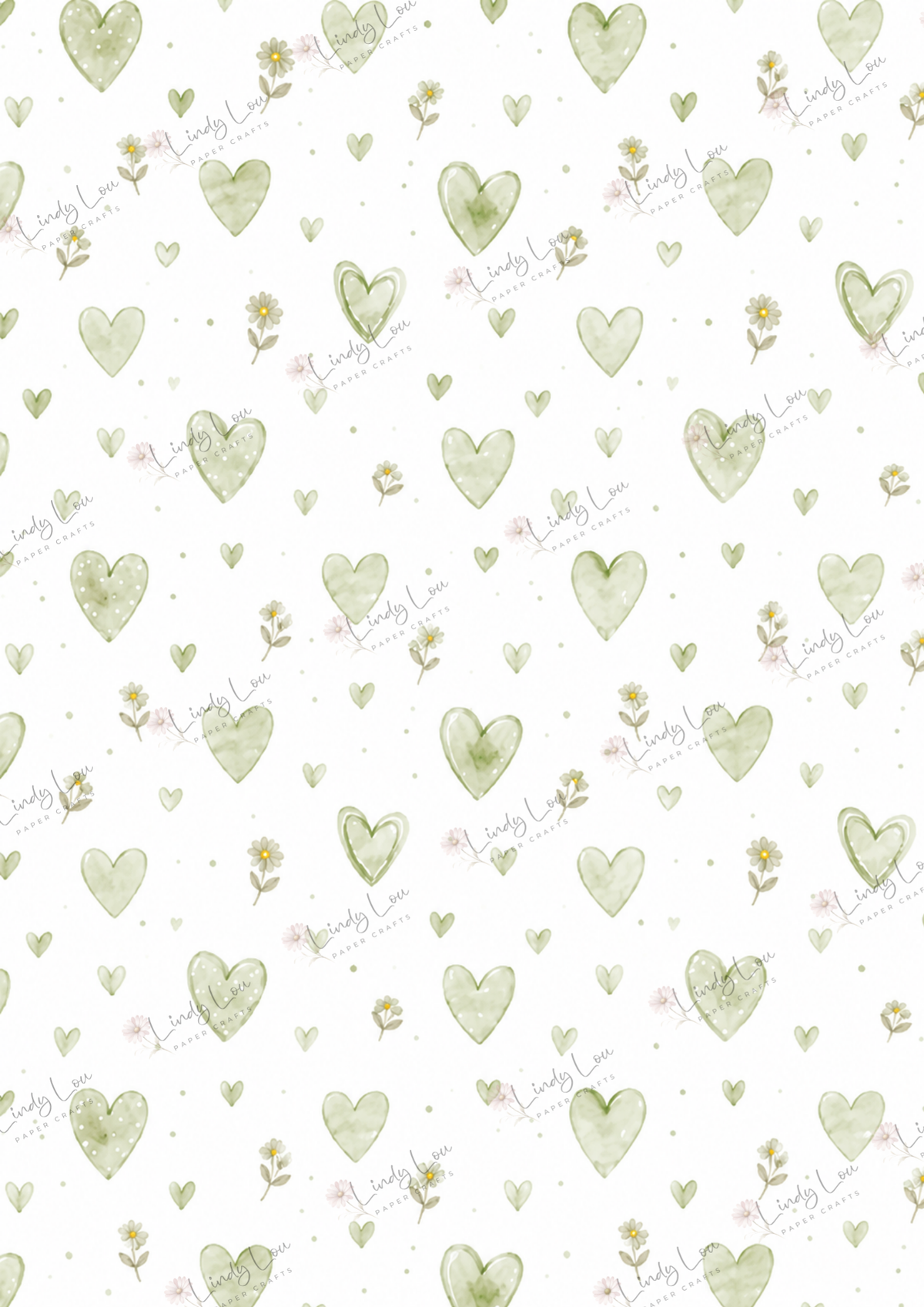 A4 Single Sheet - Daisy Girls - Olive Love