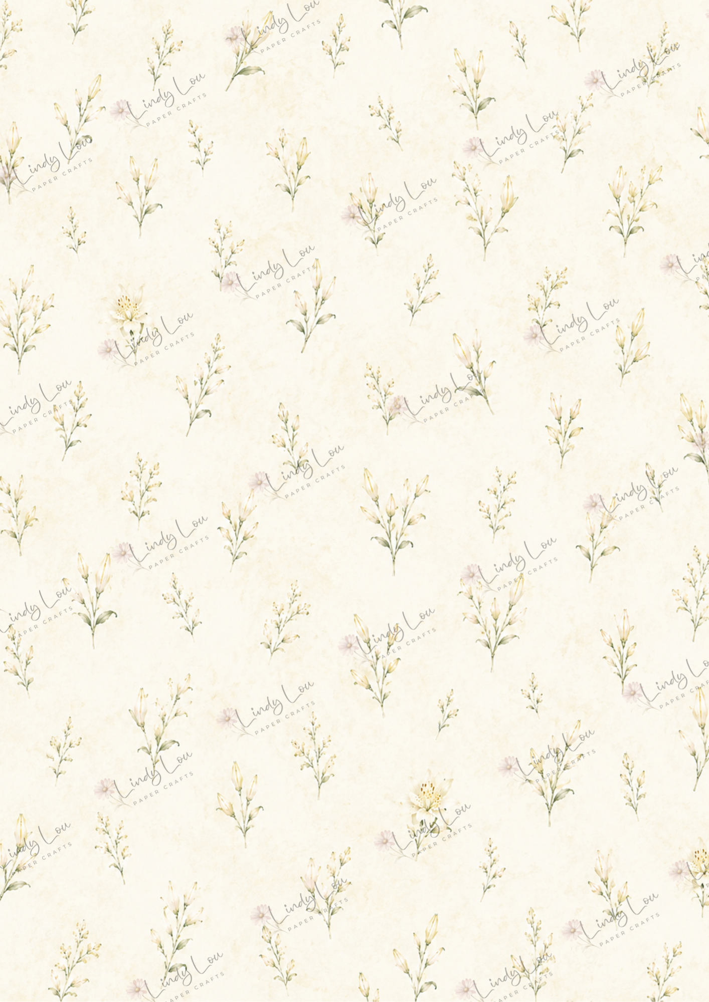 A4 Single Sheet - Lily's Cottage - Tender Lily Buds