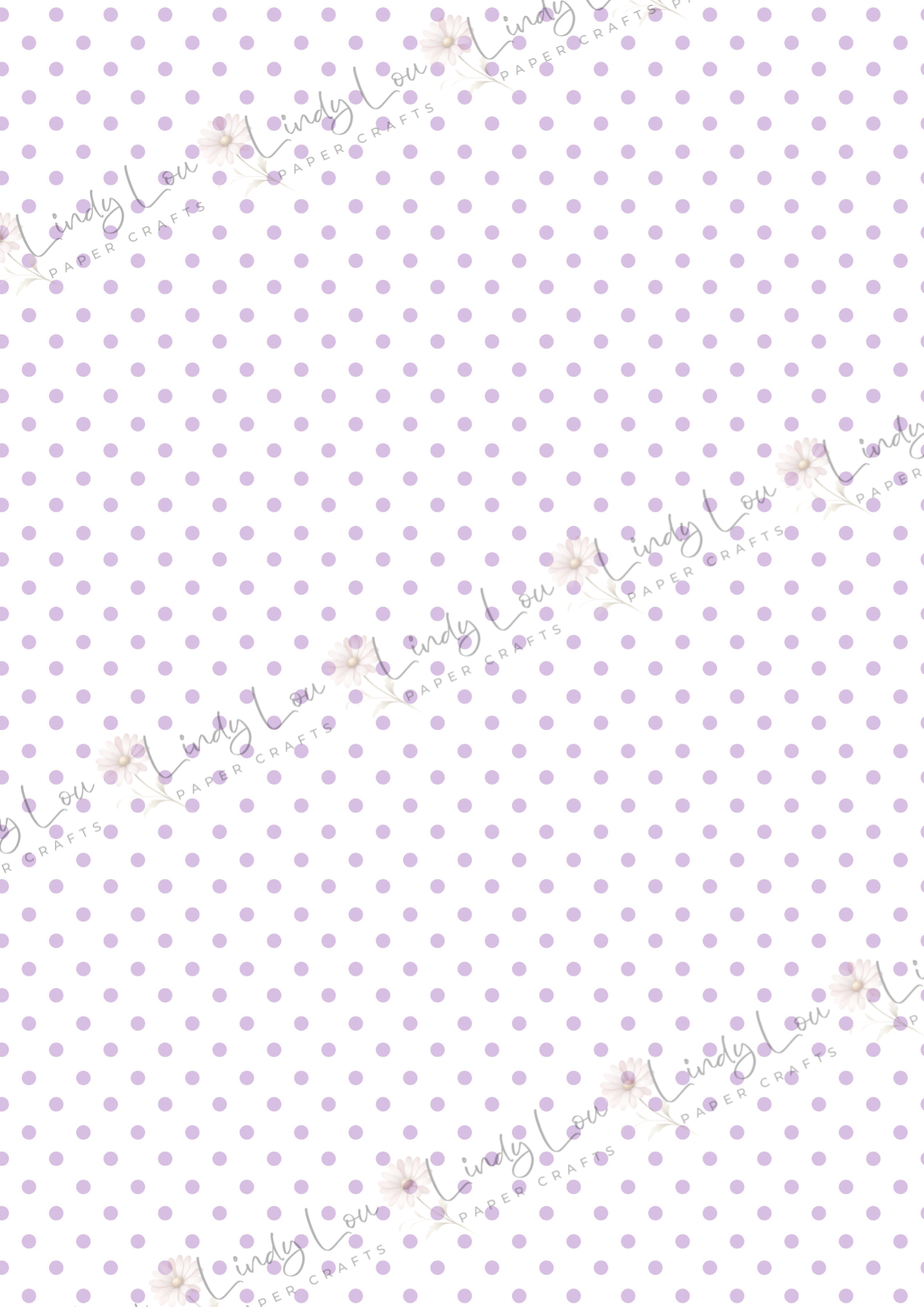 A4 Single Sheet - Daisy Girls - Lavender Confetti