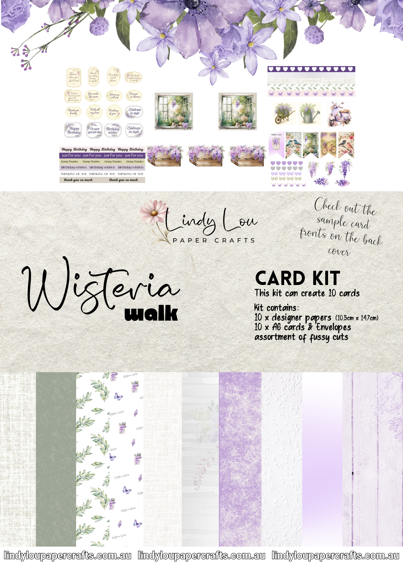 A6 Card Kit - Wisteria Walk